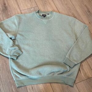 Bolle Golf Sage Green Fleece Crewneck Long Sleeve Regular Fit Sweatshirt Soft
